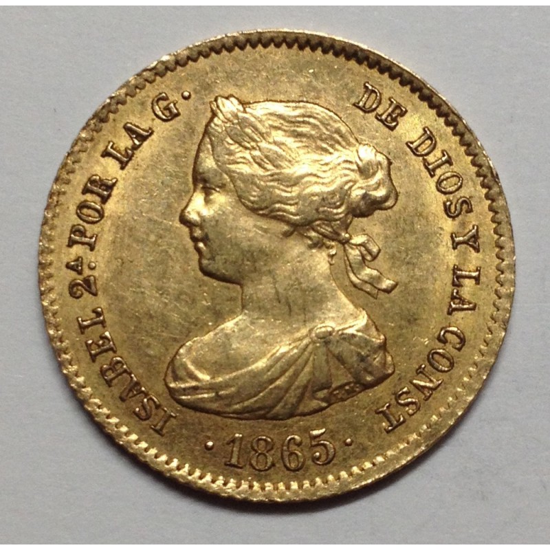 4 ESCUDOS ISABEL II 1865 MADRID
