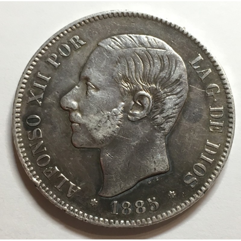 5 PESETAS ALFONSO XII 1885 87* MSM