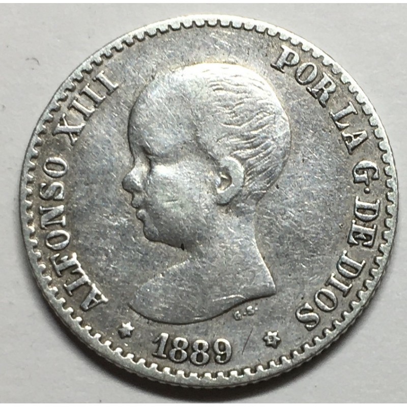 50 CENTIMOS ALFONSO XIII 1889 89*