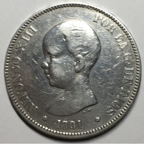 50 CENTIMOS ALFONSO XIII 1891 91*