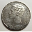 5 PESETAS ALFONSO XII 1877 77* DEM