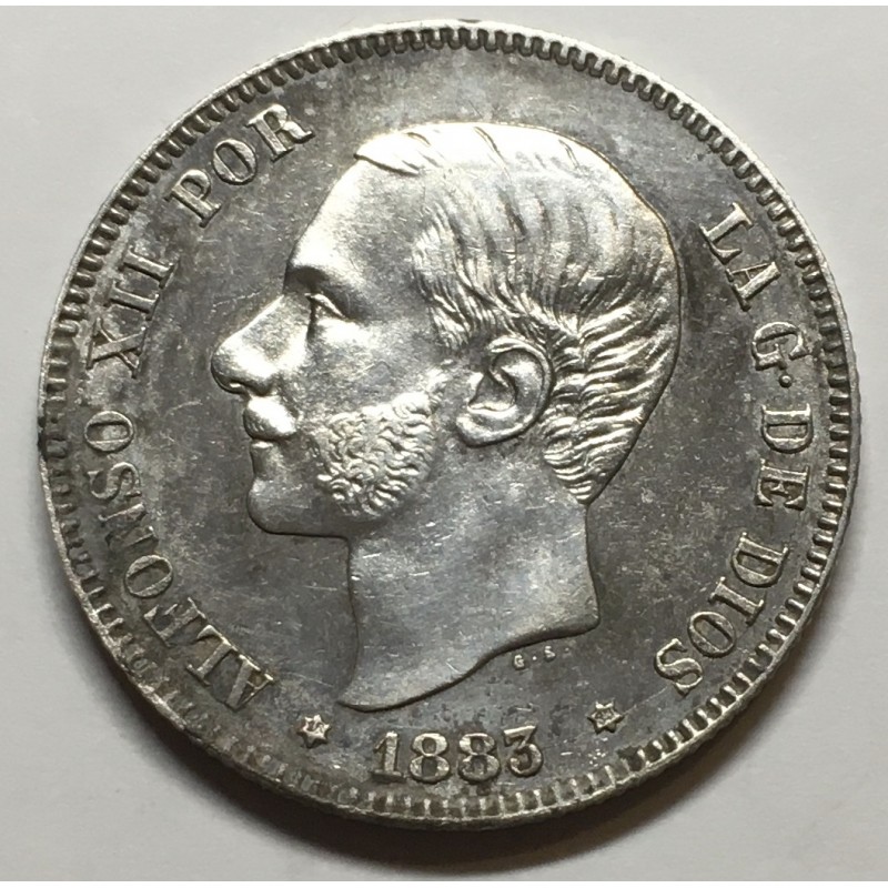 2 PESETAS ALFONSO XII 1883 83*