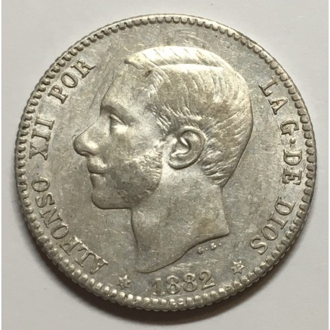 1 PESETA ALFONSO XII 1882 82*