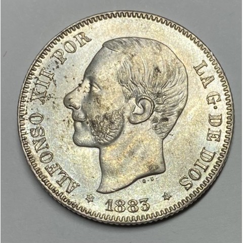 2 PESETAS ALFONSO XII 1883 83*