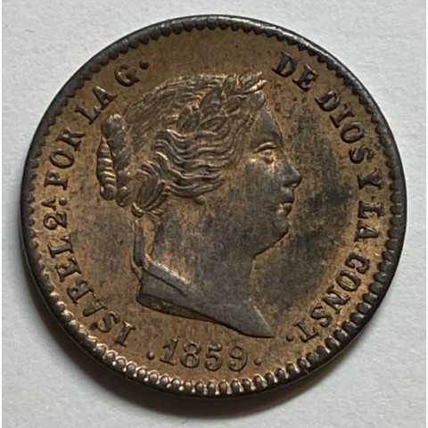 5 CÉNTIMOS DE REAL ISABEL II 1859 SEGOVIA