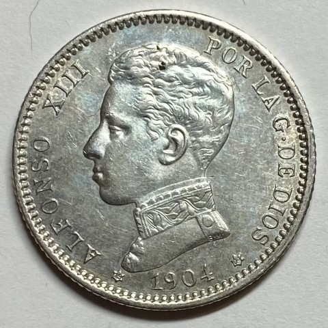 1 PESETA ALFONSO XIII 1904 04*