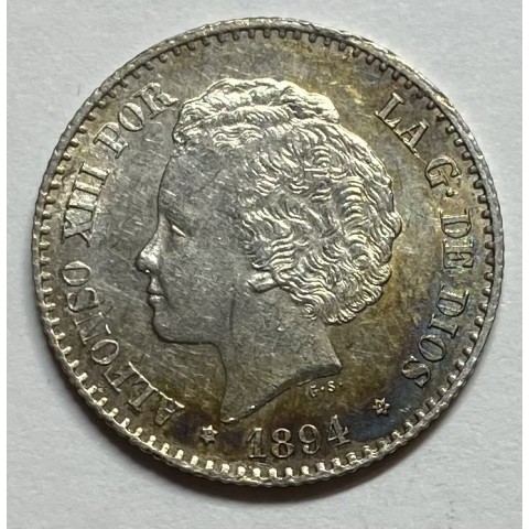 50 CENTIMOS ALFONSO XIII 1894 9-4*