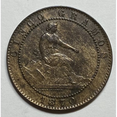 5 CENTIMOS GOBIERNO PROVISIONAL 1870