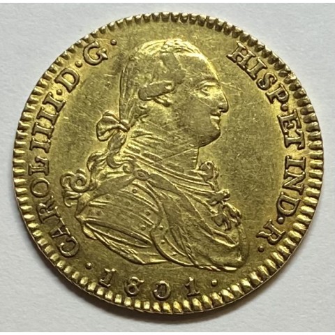2 ESCUDOS CARLOS IV 1801 MADRID