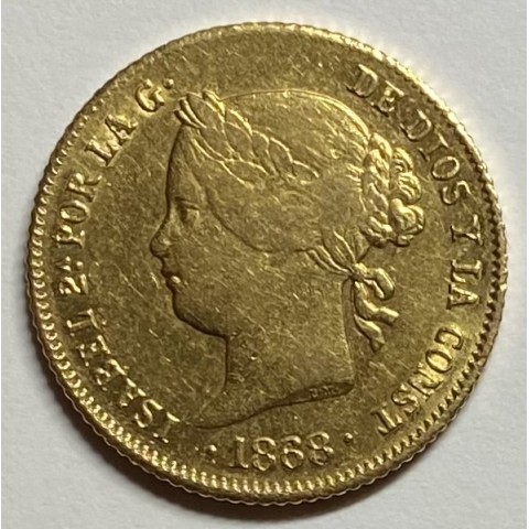 4 PESOS ISABEL II 1868 FILIPINAS