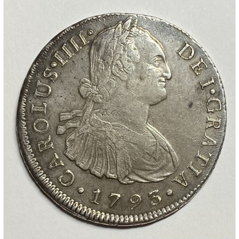 8 REALES CARLOS IV 1793 LIMA