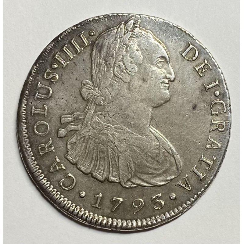 8 REALES CARLOS IV 1793 LIMA