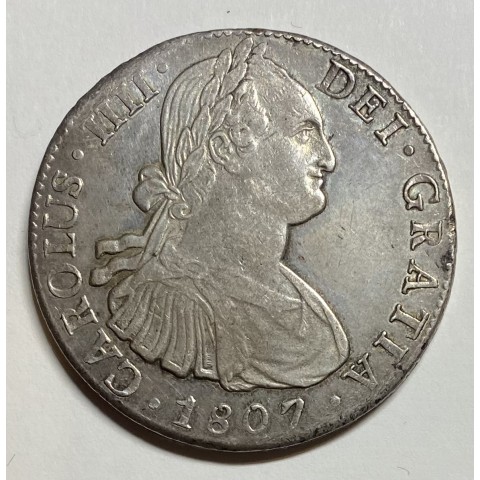 8 REALES CARLOS IV 1807 MEJICO