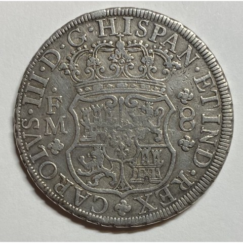8 REALES CARLOS III 1771 MÉJICO (COLUMNARIO)