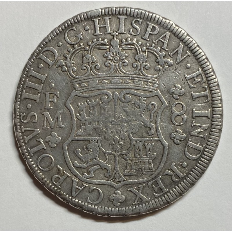 8 REALES CARLOS III 1771 MÉJICO (COLUMNARIO)