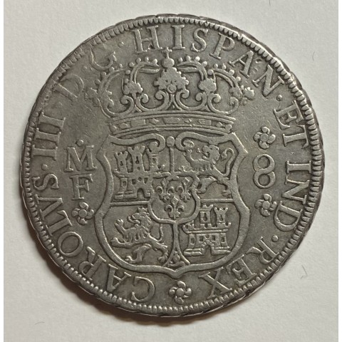 8 REALES CARLOS III 1770 MÉJICO (COLUMNARIO)