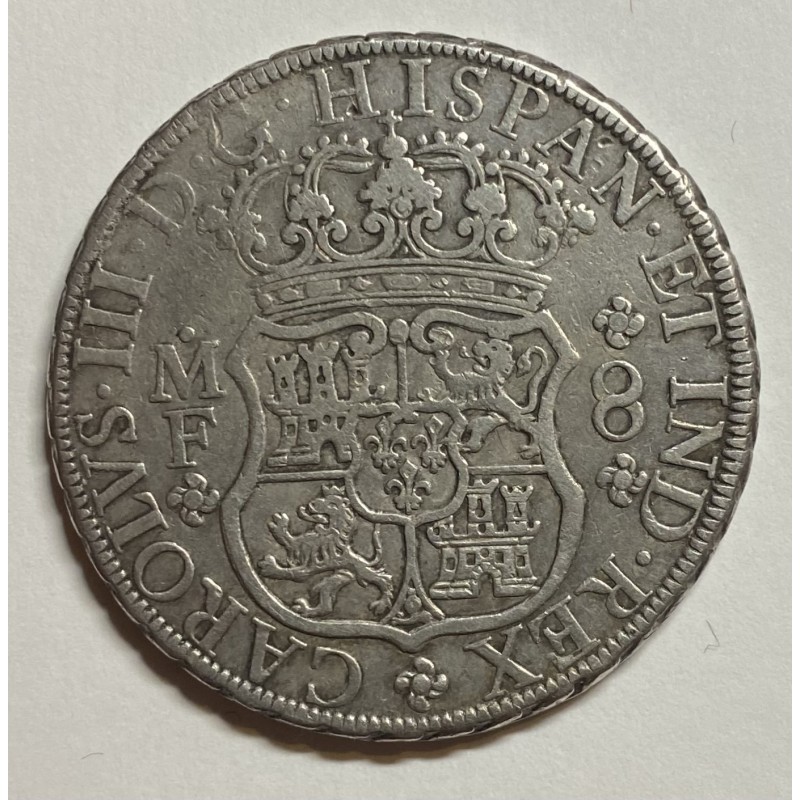 8 REALES CARLOS III 1770 MÉJICO (COLUMNARIO)