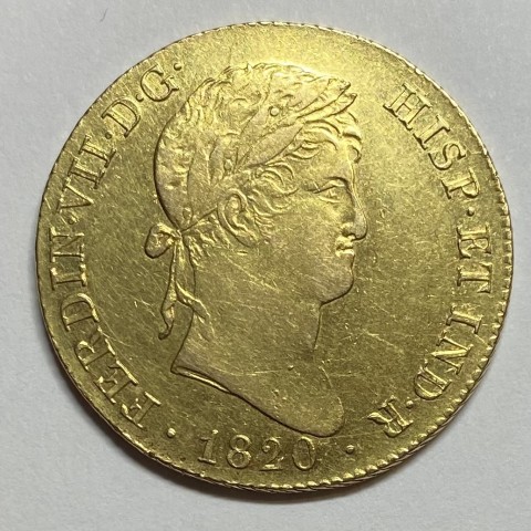 4 ESCUDOS FERNANDO VII 1820 MADRID