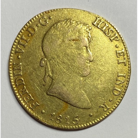 8 ESCUDOS FERNANDO VII 1815 MÉJICO (escasa)