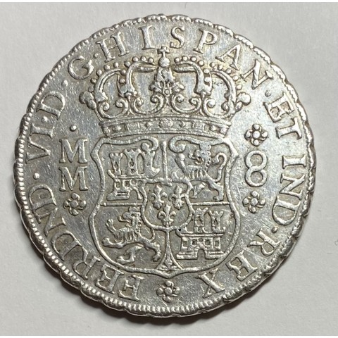 8 REALES FERNANDO VI 1759 MÉJICO (COLUMNARIO)