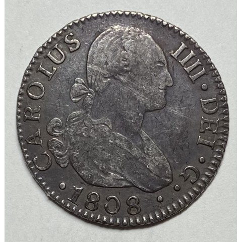 2 REALES CARLOS IV 1808 SEVILLA