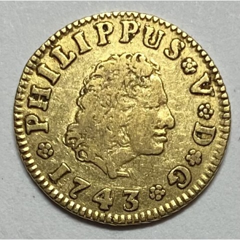 1/2 ESCUDO FELIPE V 1743 MADRID