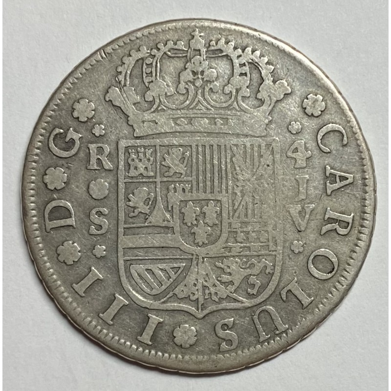 4 REALES CARLOS III 1761 SEVILLA