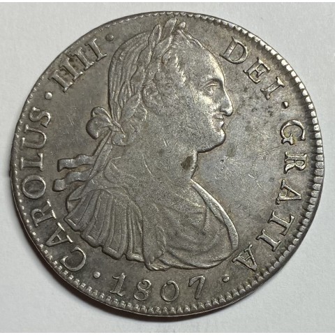 8 REALES CARLOS IV 1807 MÉJICO