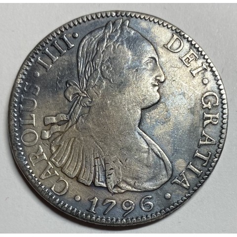 8 REALES CARLOS IV 1796 MÉJICO