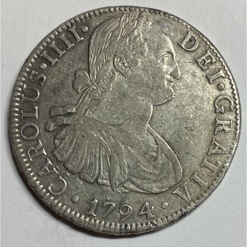 8 REALES CARLOS IV 1794 MÉJICO