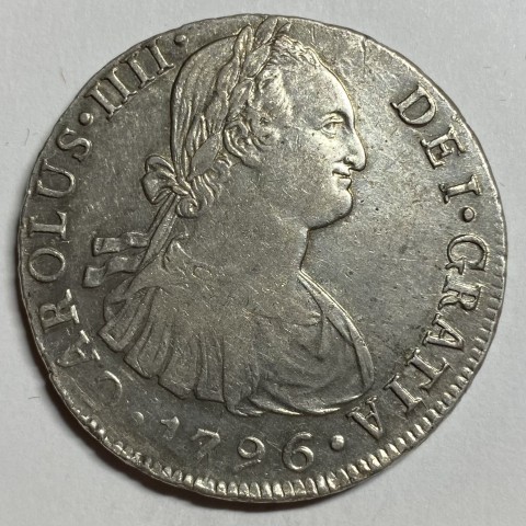 8 REALES CARLOS IV 1796 LIMA