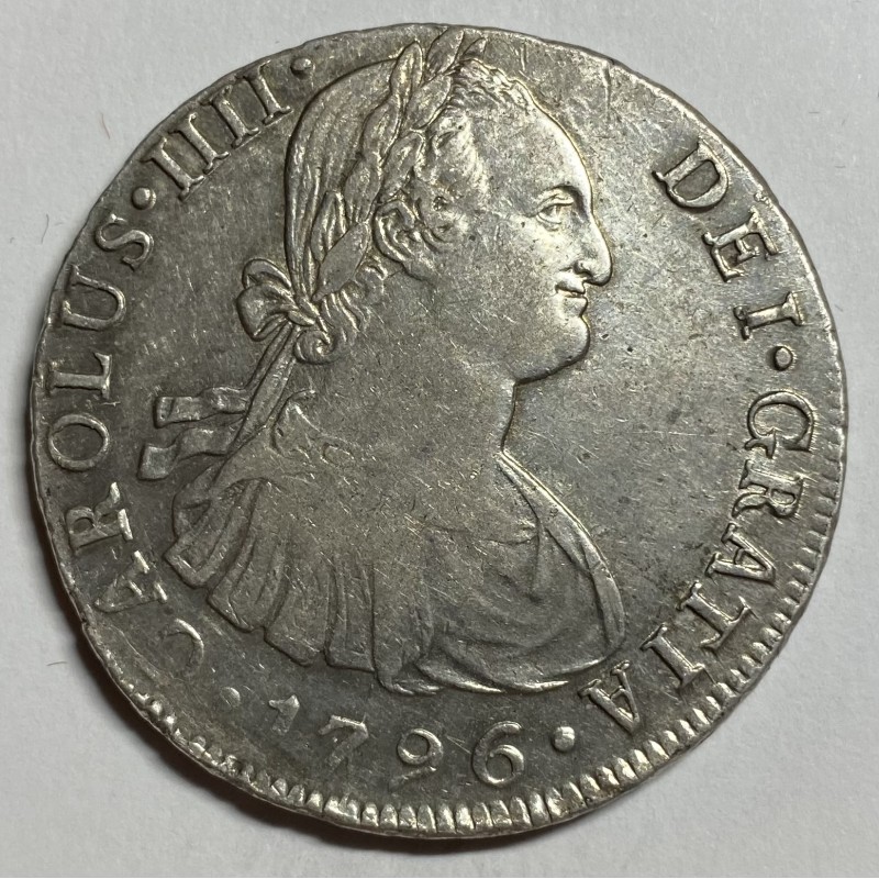 8 REALES CARLOS III 1796 LIMA