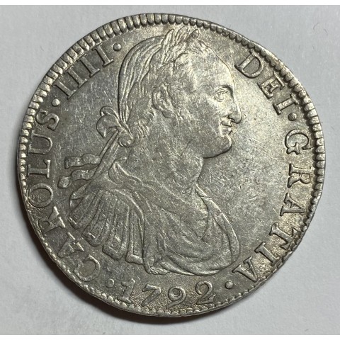 8 REALES CARLOS IV 1792 MÉJICO