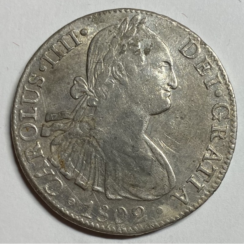 8 REALES CARLOS IV 1802 MÉJICO