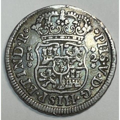 2 REALES FELIPE V 1746 MÉJICO