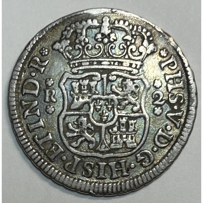 2 REALES FELIPE V 1746 MÉJICO