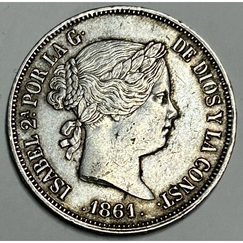 20 REALES ISABEL II 1861 MADRID